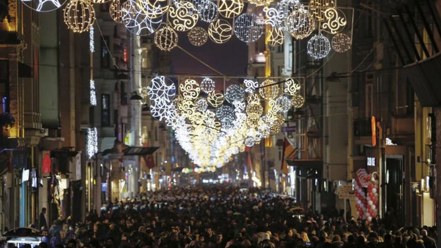 Welcoming Moments of Happy New Year 2018 in Istanbul