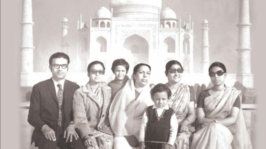 Anwara Bahar Choudhury with family