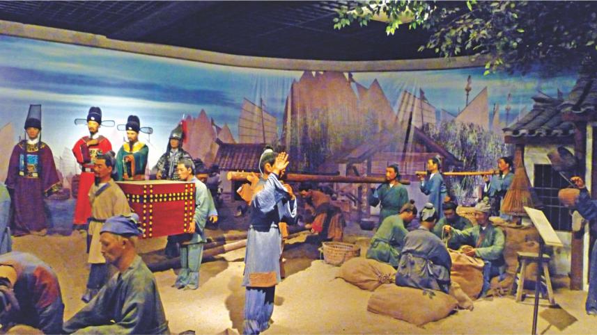 Inside the Zheng He theme park.