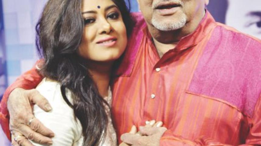 Razzak on his Birthday with Moushumi.