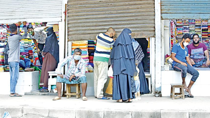 People buying clothes
