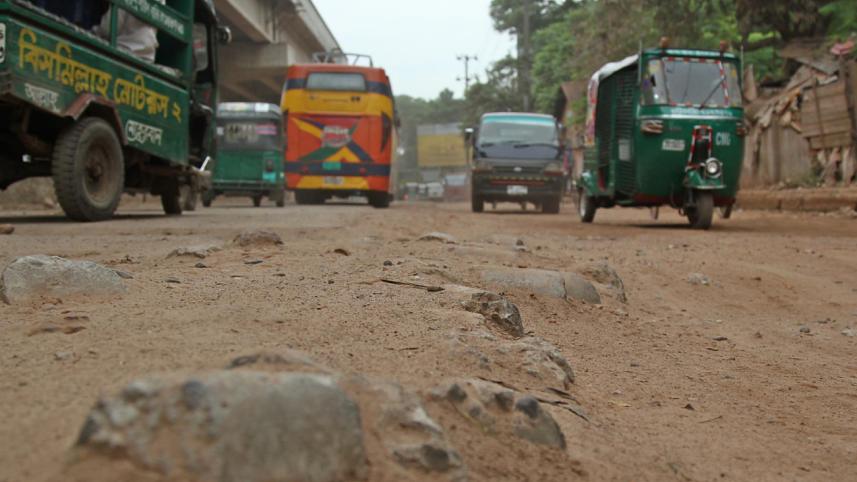 Stones, brick chips slow down vehicles