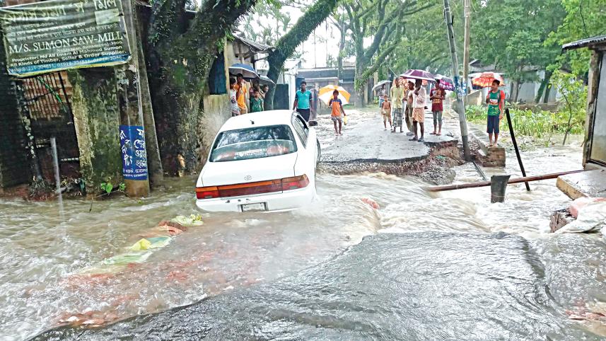 the town are going under water