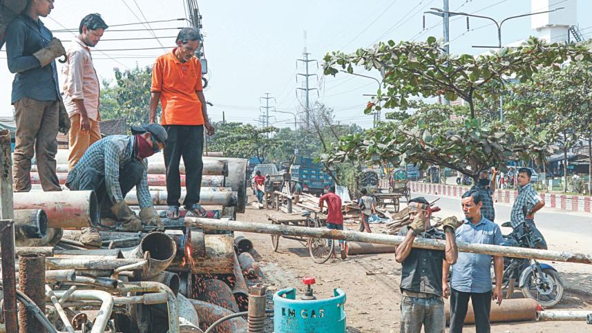 hampering movement of pedestrians