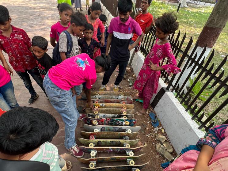 Bringing street children out of despair through skateboarding
