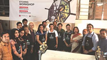 Printmaking workshop and exhibition by Cosmos