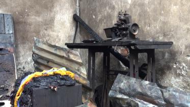fire at Lalmonirhat market