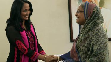 British PM Rushanara Ali and Sheikh Hasina
