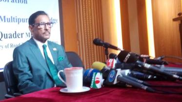 Awami League General Secretary Obaidul Quader addressing the journalists