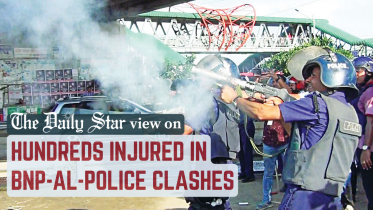 hundreds injured in bnp-al-police clashes