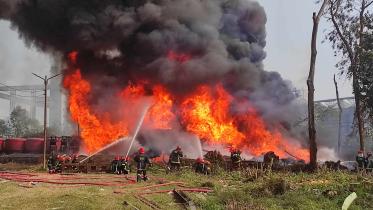 Fire at BIWTA warehouse
