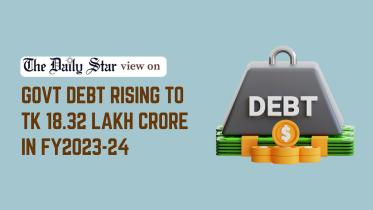 Govt debt rising to Tk 18.32 lakh crore in FY2023-24