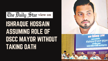 Ishraque Hossain  assuming role of dscc mayor without taking oath