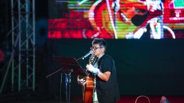 Drone show and cultural programme held at Central Shaheed Minar to mark July Uprising