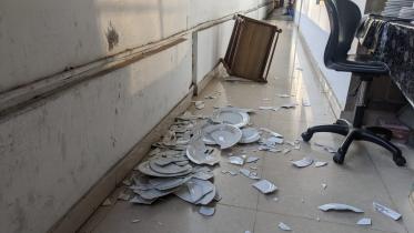 CU VC office-Vandalism.jpg