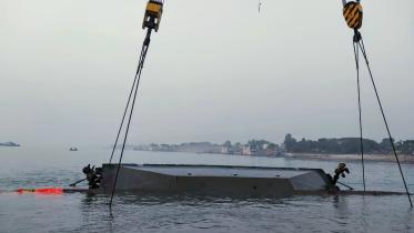Sunken ferry rajanigandha