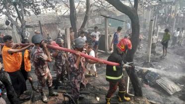 Rohingya camp fire