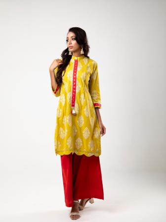 yellow kurti